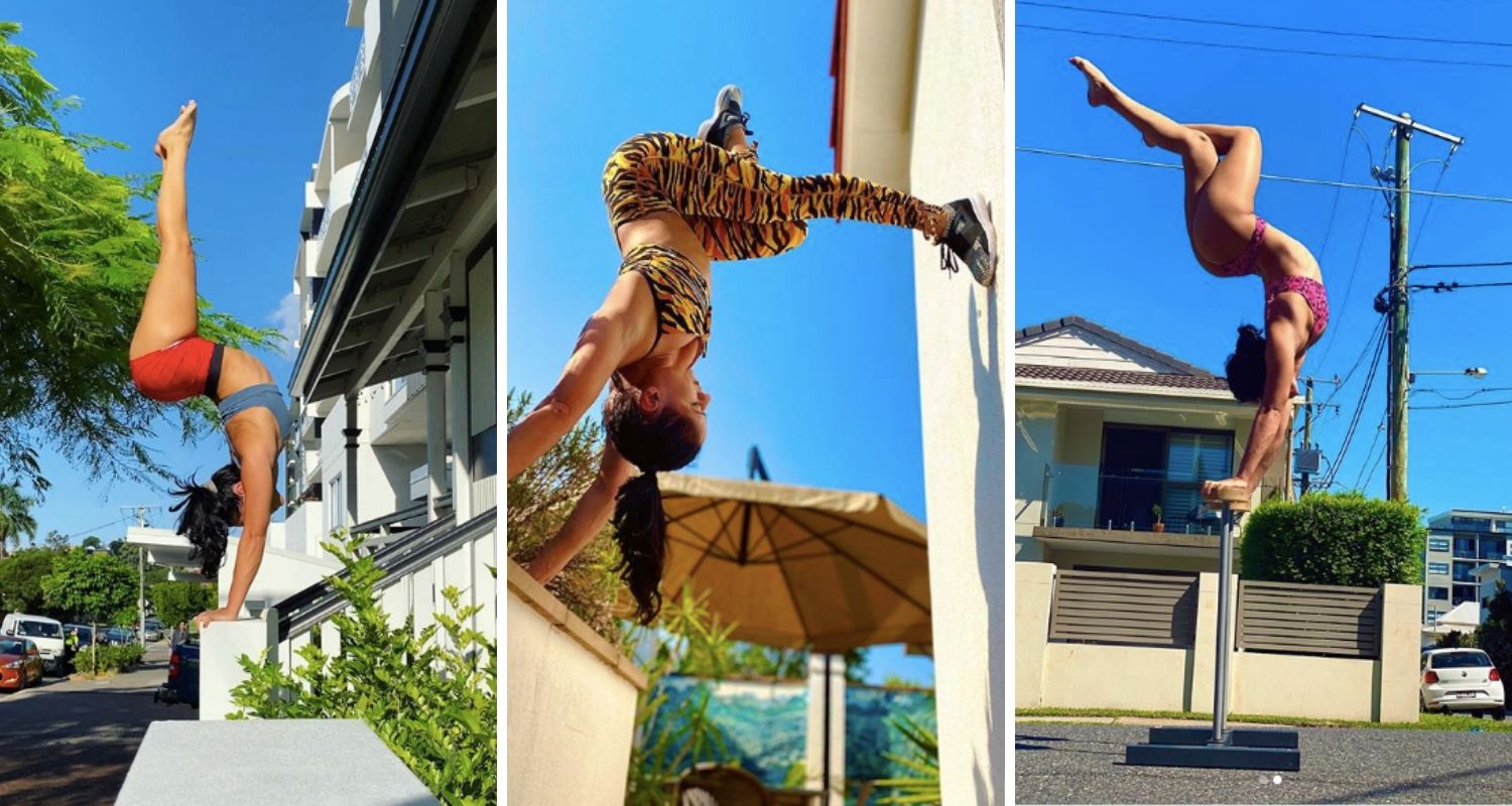 25-year-old Brisbane woman pays her bills with HANDSTANDS